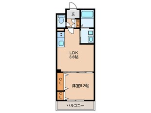 ラモーナ北条Ⅱの物件間取画像